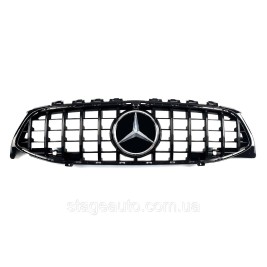 Решетка радиатора на Mercedes CLA-Class C118 2019-2022 года GT Full Black ( под камеру )