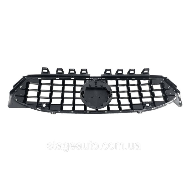 Решетка радиатора на Mercedes CLA-Class C118 2019-2022 года GT Full Black ( под камеру )
