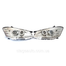 Передние фары на Mercedes S-Class W221 2009-2012 год (  Bi-Xenon Adaptive без блоков )