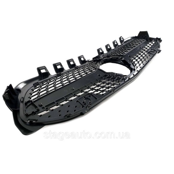 Решетка радиатора на Mercedes A-Class W177 2018-2022 год Diamond Black ( с местом под камеру )