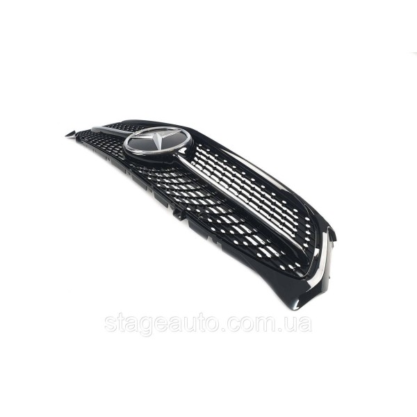 Решетка радиатора на Mercedes CLA-Class C118 2019-2022 года Diamond Black