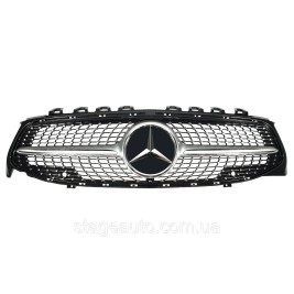 Решетка радиатора на Mercedes CLA-Class C118 2019-2022 года Diamond Silver
