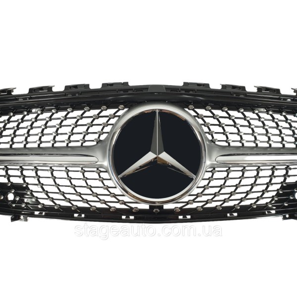 Решетка радиатора на Mercedes CLA-Class C118 2019-2022 года Diamond Silver