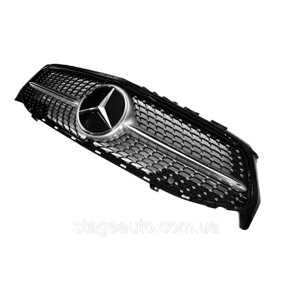 Решетка радиатора на Mercedes CLA-Class C118 2019-2022 года Diamond Silver