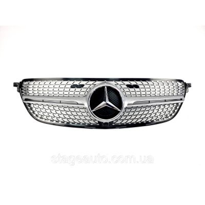 Решітка радіатора Mercedes GLE-Coupe Class C292 2015-2019 рік Diamond Silver