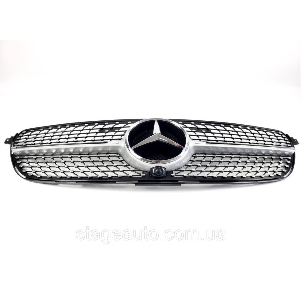 Решетка радиатора Mercedes GLE-Coupe Class C292 2015-2019год Diamond Silver