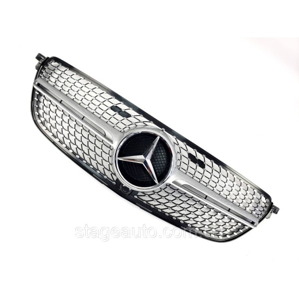 Решетка радиатора Mercedes GLE-Coupe Class C292 2015-2019год Diamond Silver