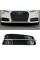 Решетки переднего бампера в стиле S-Line на Audi A6 C7 2014-2018 года Черные с хром вставкой