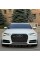 Решетки переднего бампера в стиле S-Line на Audi A6 C7 2014-2018 года Черные с хром вставкой