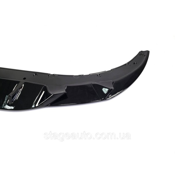 Диффузор переднего бампера на BMW 7 Series G11 / G12 2015-2021 год ( Черный глянец )