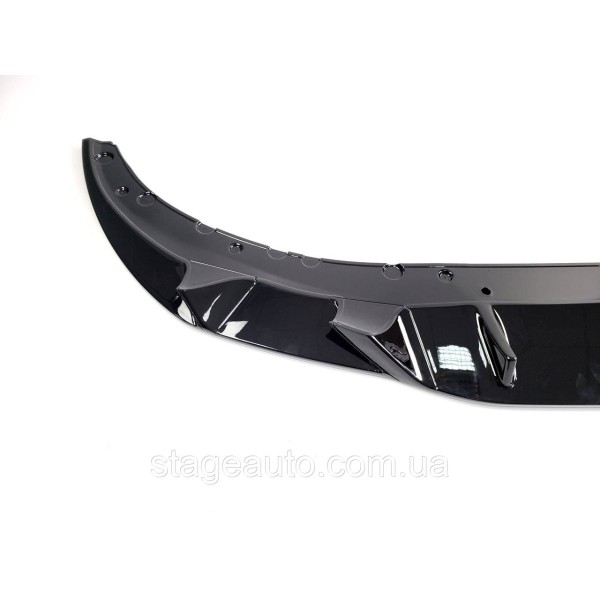 Диффузор переднего бампера на BMW 7 Series G11 / G12 2015-2021 год ( Черный глянец )