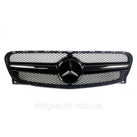 Решетка радиатора на Mercedes GLA-Class X156 2013-2017 год AMG стиль ( Черная )