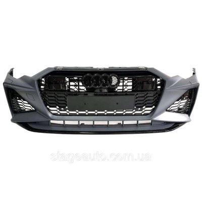 Передній бампер у стилі RS на Audi A6 C8 2018-2022 рік (під дистронік)
