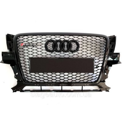 Решітка радіатора в стилі RS на Audi Q5 8R 2008-2012 рік Чорна