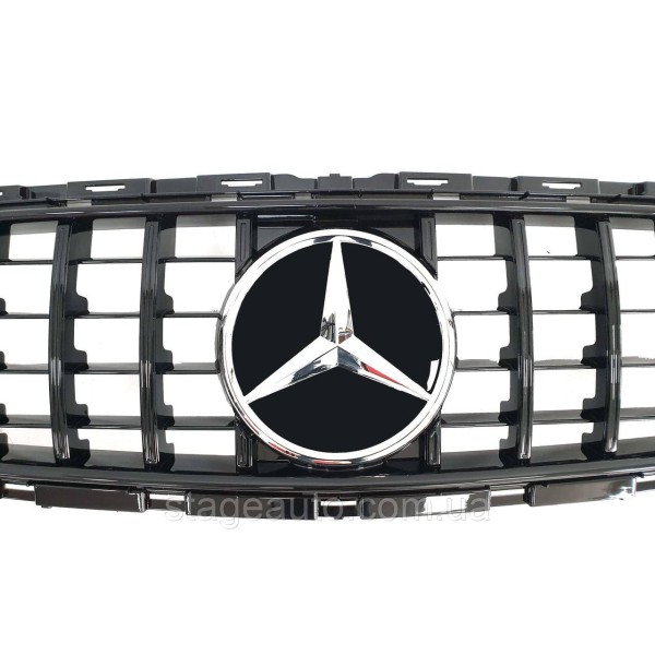 Решетка радиатора на Mercedes E-Class W213 2020-2021 год GT Panamericana ( Черная )