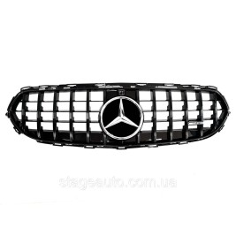 Решетка радиатора на Mercedes E-Class W213 2020-2021 год GT Panamericana ( Черная с элементами хрома ) CLASSIC