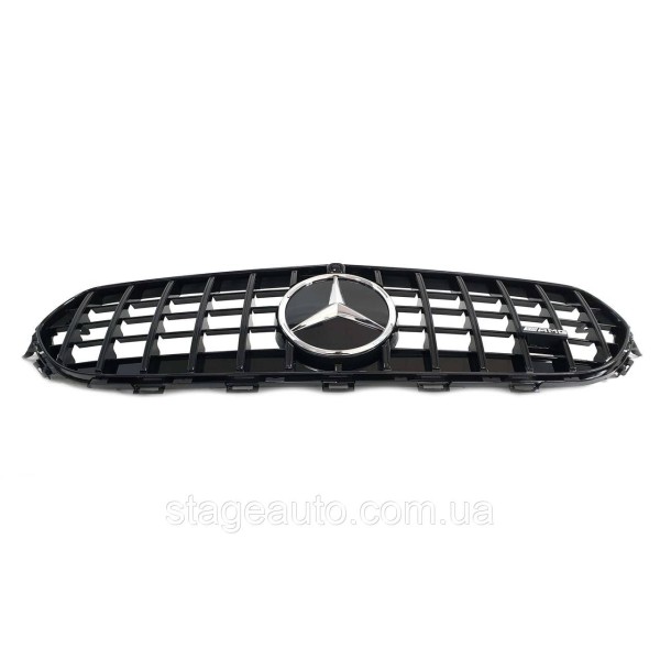 Решетка радиатора на Mercedes E-Class W213 2020-2021 год GT Panamericana ( Черная с элементами хрома ) CLASSIC