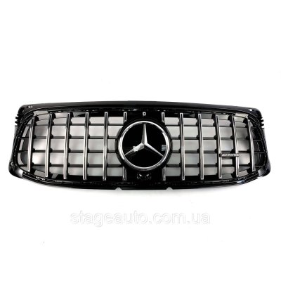 Решітка радіатора на Mercedes GLB-Class X247 2019-2021 рік GT Panamericana ( Чорна з елементами хрома) AMG