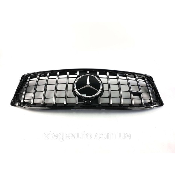 Решетка радиатора на Mercedes GLB-Class X247 2019-2022 года Chrome Black ( GT Panamericana )