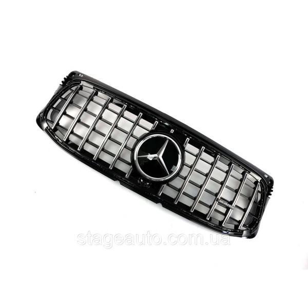 Решетка радиатора на Mercedes GLB-Class X247 2019-2022 года Chrome Black ( GT Panamericana )