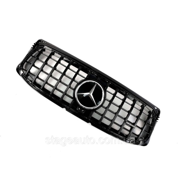 Решетка радиатора на Mercedes GLB-Class X247 2019-2022 года Full Black ( GT Panamericana )