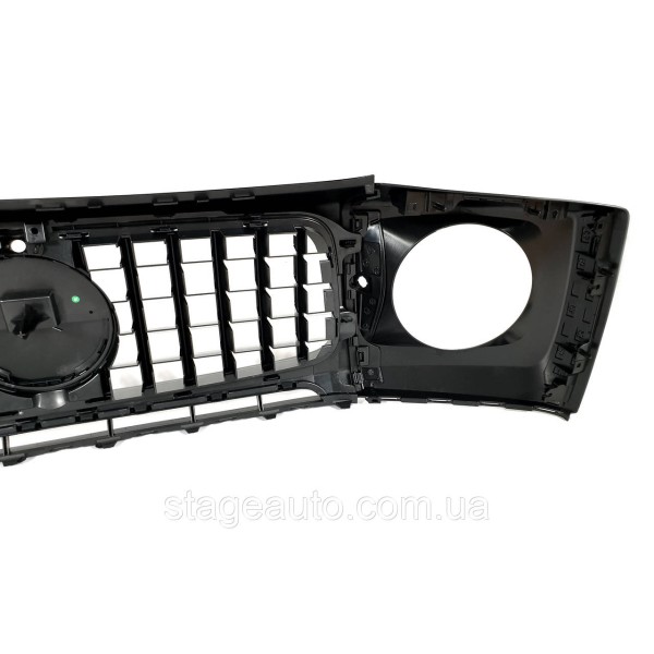Решетка радиатора + рамки на фары Mercedes G-Class W463 2018-2022 года GT Chrome Black