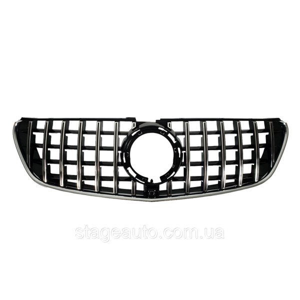 Решетка радиатора на Mercedes V-Class W447 2020-2023 года ( GT Chrome Black ) AMG
