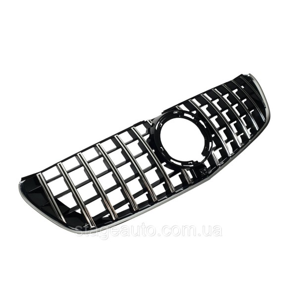 Решетка радиатора на Mercedes V-Class W447 2020-2023 года ( GT Chrome Black ) AMG