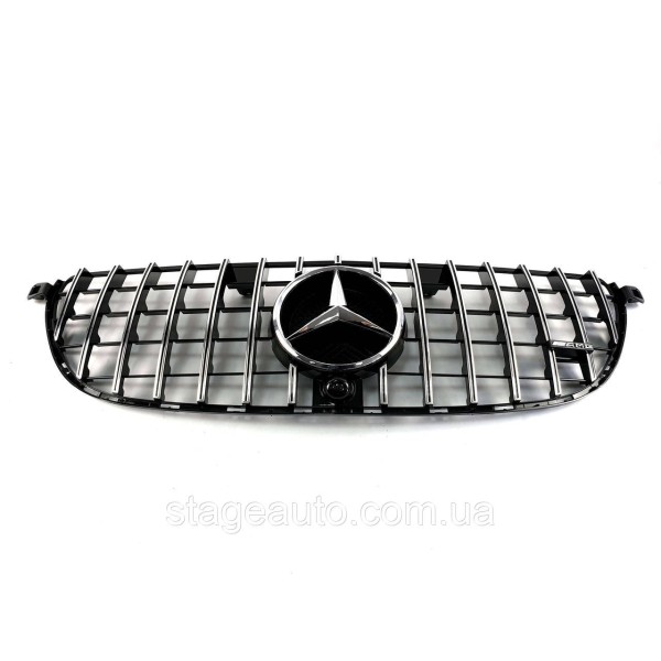 Решетка радиатора на Mercedes GLE63 W166 2015-2018 год Chrome Black ( GT Panamericana )