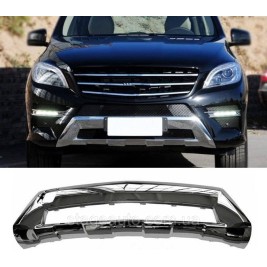 Хром накладка переднего AMG бампера на Mercedes ML-Class W166 2011-2015 года