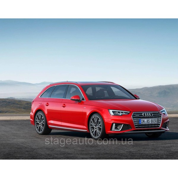 Решітки переднього бампера на Audi A4 B9 2015-2019 року (Чорні)