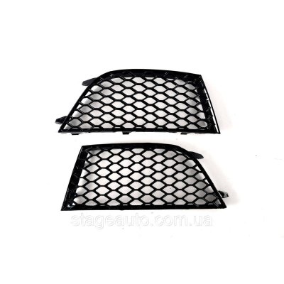 RS решітки переднього бампера на Audi A4 B8 2007-2016 року ( RS бампер V2)