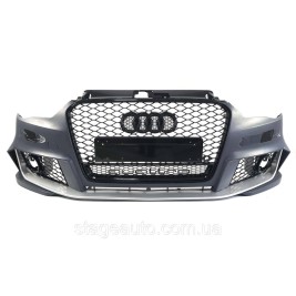 Передний бампер в стиле RS на Audi A3 8V 2012-2016 год ( Под туманки )