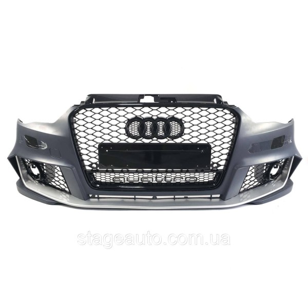 Передний бампер в стиле RS на Audi A3 8V 2012-2016 год ( Под туманки )