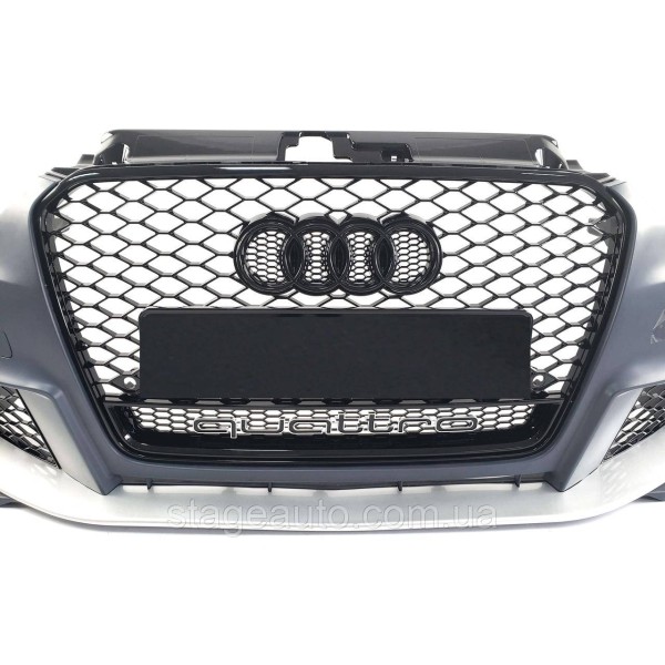 Передний бампер в стиле RS на Audi A3 8V 2012-2016 год ( Под туманки )
