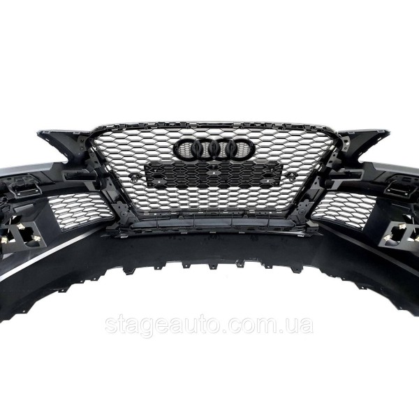 Передний бампер в стиле RS на Audi Q5 8R 2012-2016 год ( с местами под дистроник )