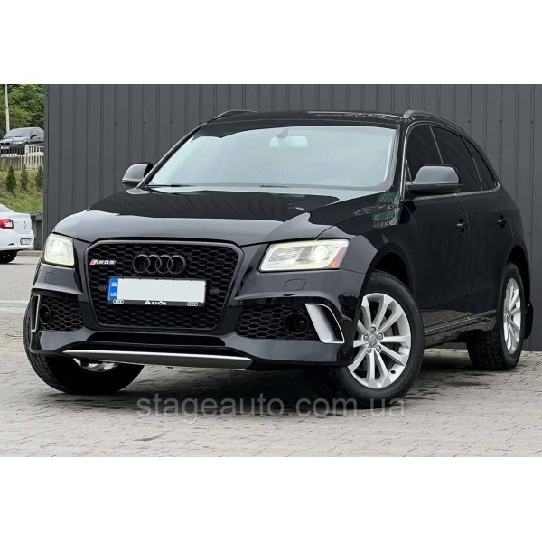 Передний бампер в стиле RS на Audi Q5 8R 2012-2016 год ( с местами под дистроник )