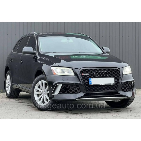 Передний бампер в стиле RS на Audi Q5 8R 2012-2016 год ( с местами под дистроник )