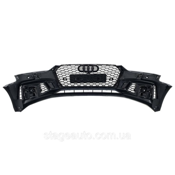Передний бампер Audi A5 2016-2020 года ( в стиле RS под дистроник ) V1