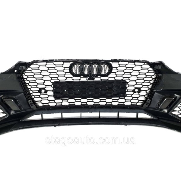 Передний бампер Audi A5 2016-2020 года ( в стиле RS под дистроник ) V1
