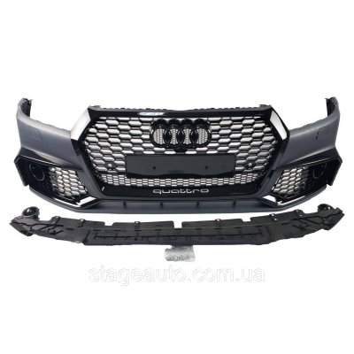 Передній бампер у стилі RS на Audi Q5 80A 2016-2020 рік (під дистронік)