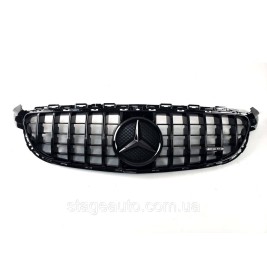 Решетка радиатора на Mercedes C-Class C63 W205 2014-2018 год GT Panamericana ( Черная )