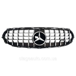 Решетка радиатора на Mercedes E-Class W213 2020-2021 год GT Panamericana ( Черная с хром вставками ) CLASSIC