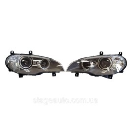 Передние фары на BMW X5 E70 2010-2013 год ( Bi-Xenon No Adaptive Европа )