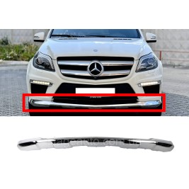 Хром накладка переднего бампера на Mercedes GL-Class X166 2012-2015 года