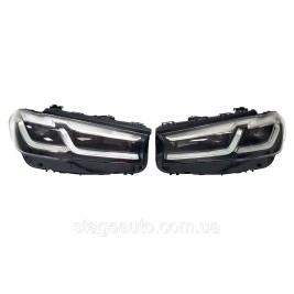 Передние фары на BMW 5 Series G30 2020-2022 года ( Full Led ) Европа