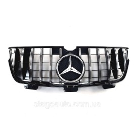 Решетка радиатора на Mercedes GL-Class X164 2009-2012 года GT Panamericana ( Черная с хромом )