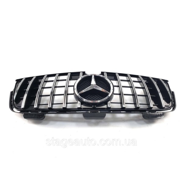 Решетка радиатора на Mercedes GL-Class X164 2009-2012 года GT Panamericana ( Черная с хромом )