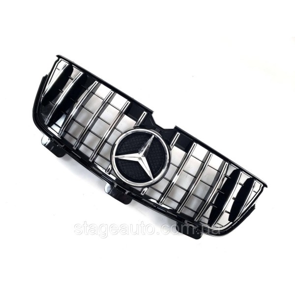 Решетка радиатора на Mercedes GL-Class X164 2009-2012 года GT Panamericana ( Черная с хромом )