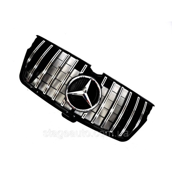 Решетка радиатора на Mercedes GL-Class X164 Grand Edition 2009-2012 года GT Panamericana ( Черная с хромом )
